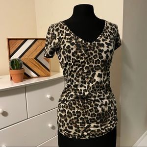 Alloy Leopard Print Short Sleeve Shirt